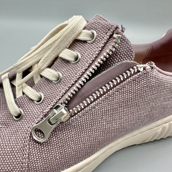 Clarks Caroline Echo Lilac Sneakers Canvas Zip Comfort Shoes Size 8.5 W - Picture 8 of 10